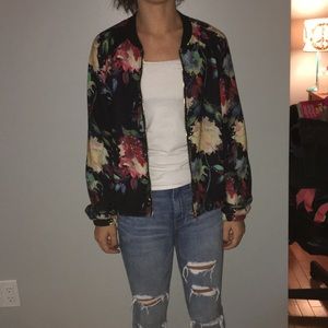 Floral bomber jacket